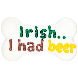 irish i had a beer dog bone cookie