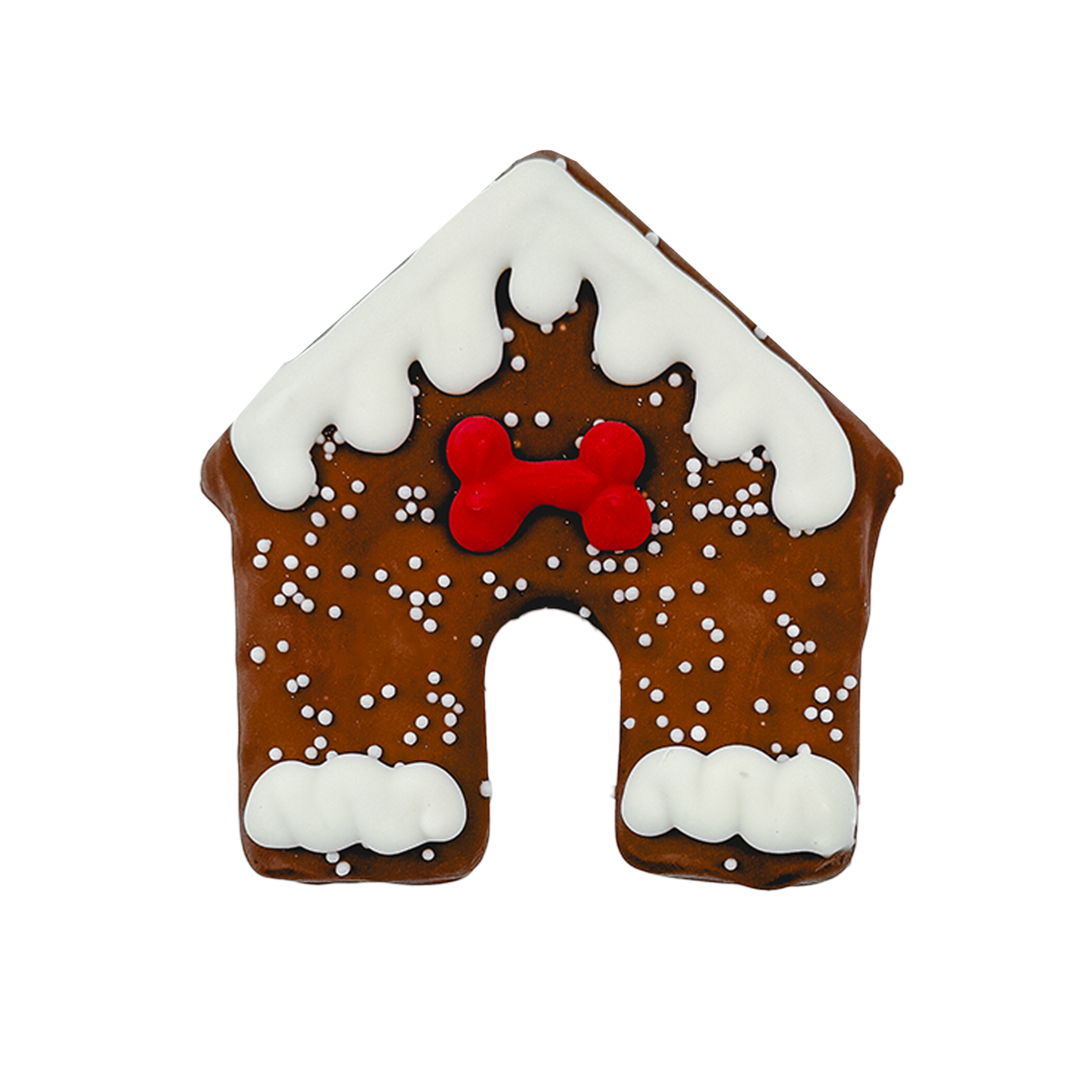 cozy holiday dog house cookie for dogs